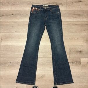 Hooey Dark Blue Flare Jeans
